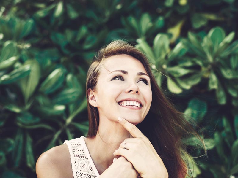 young woman smiling