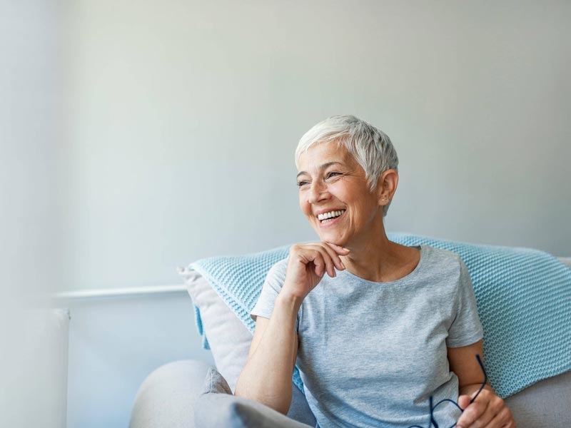 smiling middle aged woman