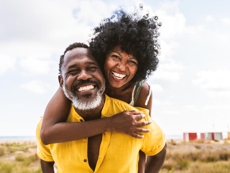 couple smiling